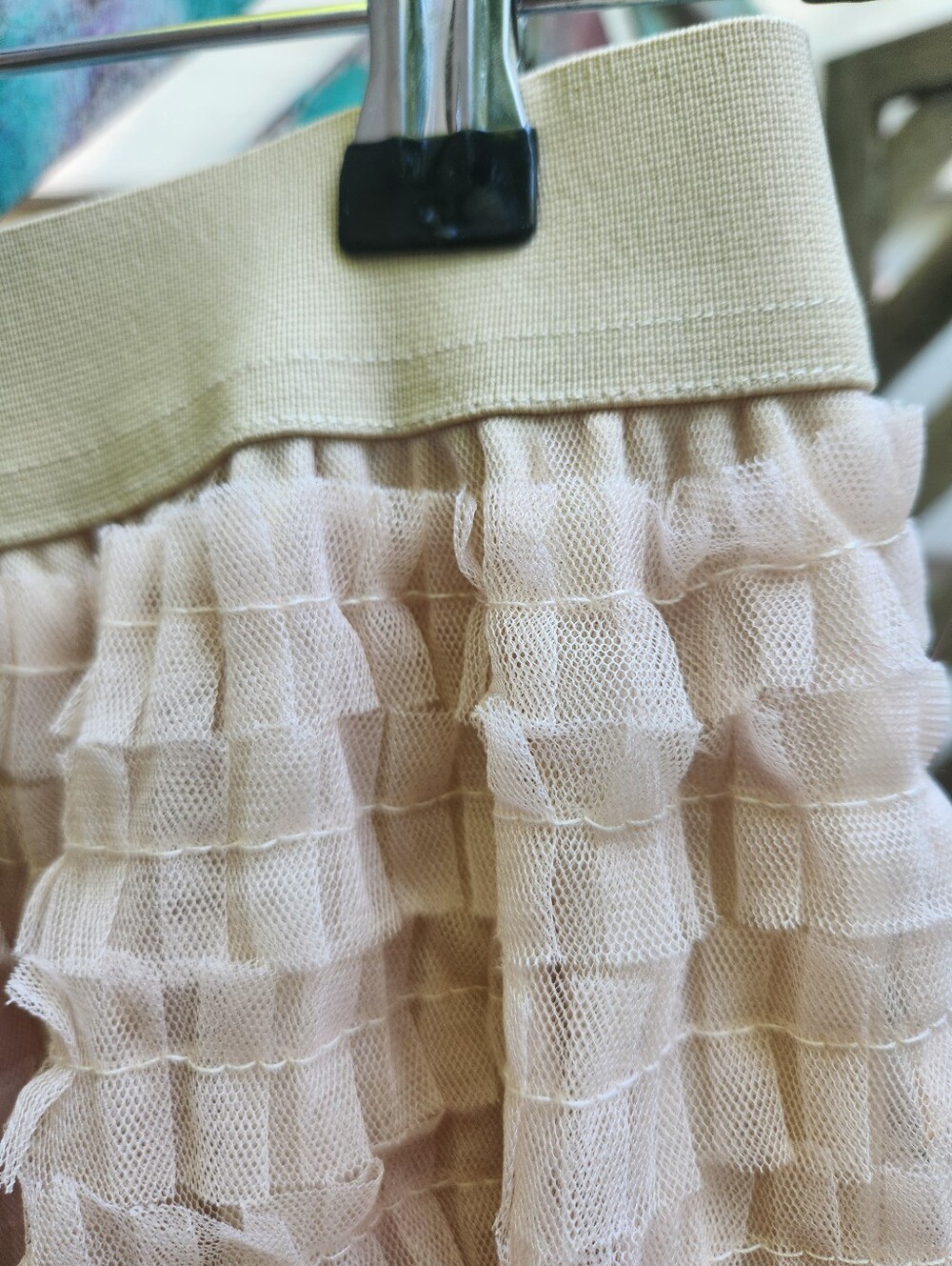 Ruffled Tulle Midi Skirt - Picture 2 of 3